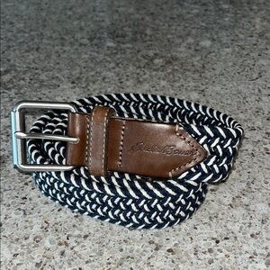 Eddie Bauer Navy & White Woven Men’s Belt